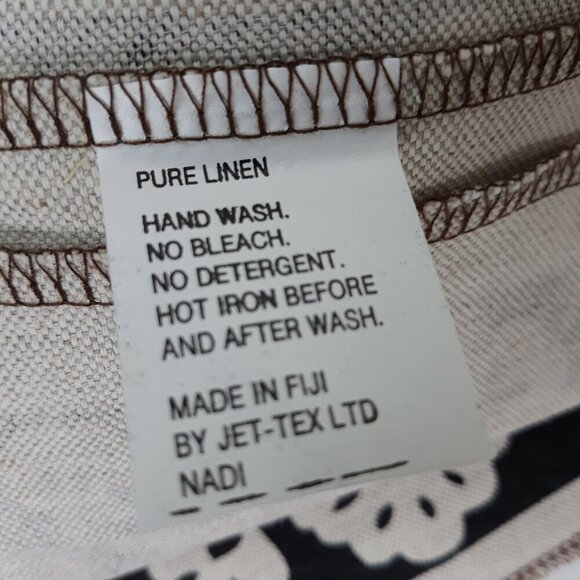 8-Hand Printed Linen Made in Fiji French Polynesian Placemats - Picture 9 of 9